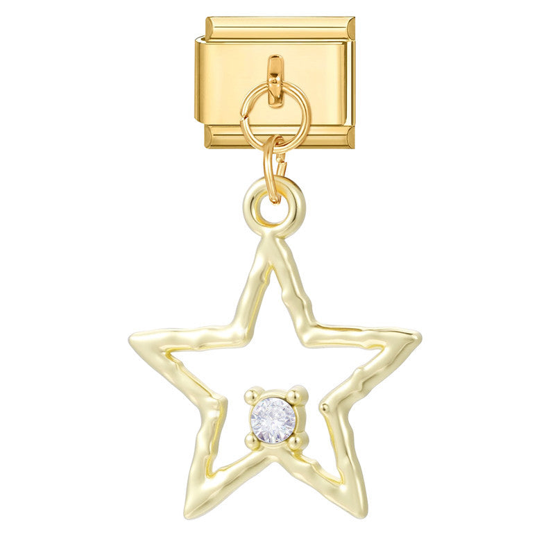 Wholesale Italian Charm Bracelet 9mm DIY Splicing Creative Pendant Stainless Steel Composable Bracelet