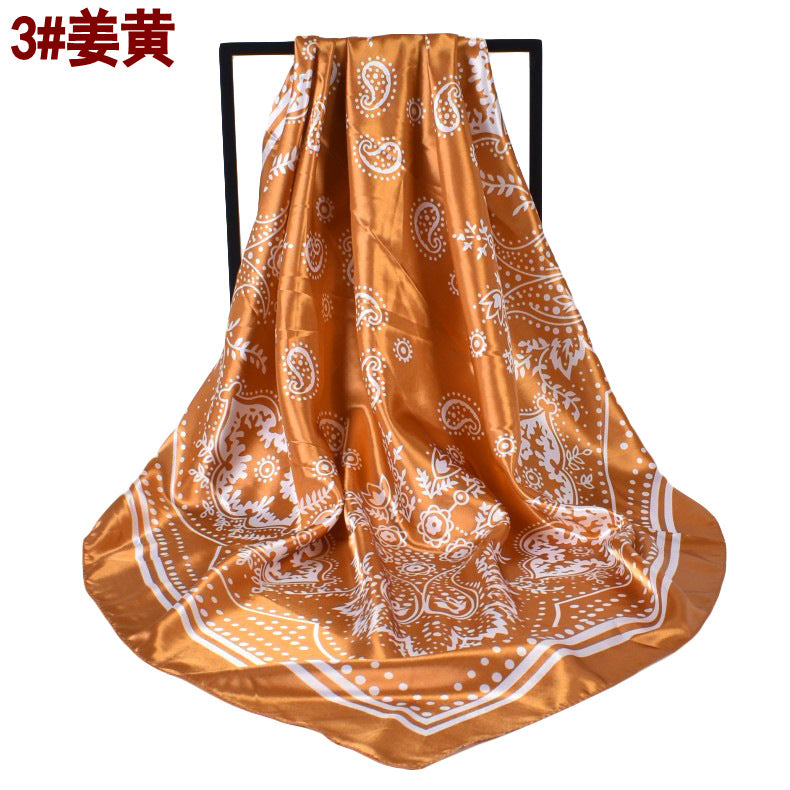 Wholesale Retro Paisley Pattern Printed 90 Square Silk Scarf