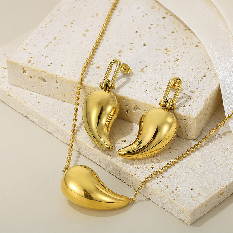 Wholesale Water Drop Earrings Stainless Steel Earrings Hollow Earrings ACC-ES-KaLun003