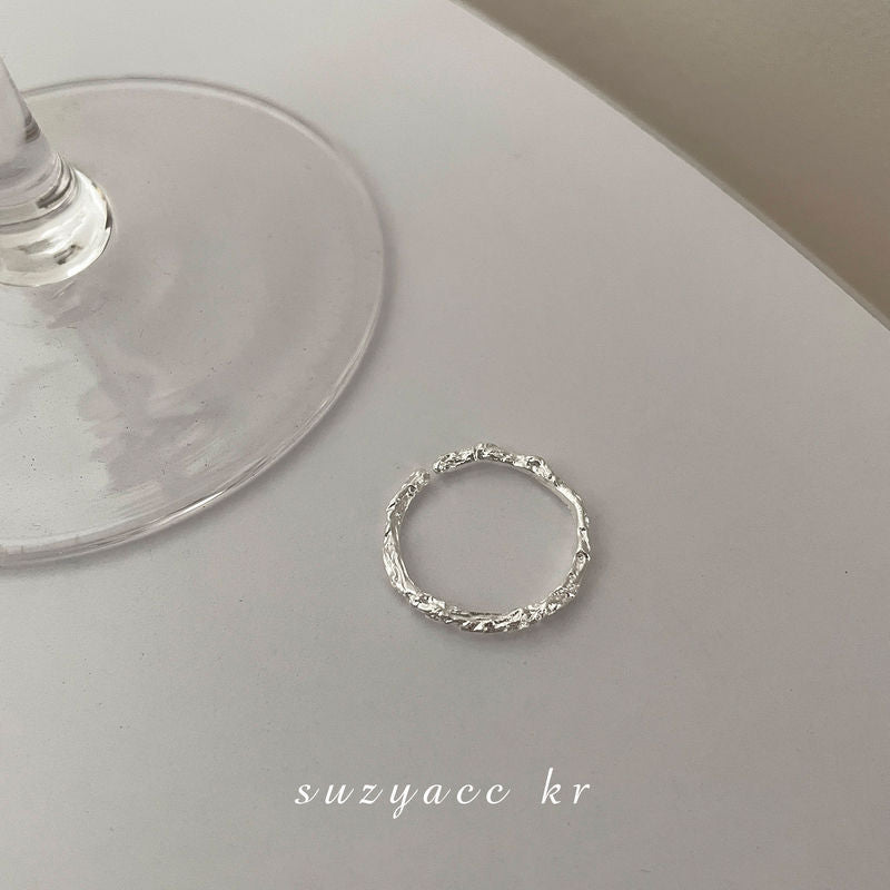 Wholesale  925 Sterling Silver Ring  Stacked with Plain Adjustable  Ring