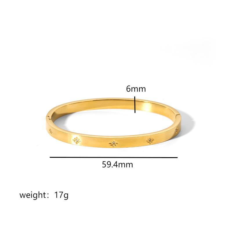 Wholesale Light Luxury Style 18K Gold Stainless Steel Inlaid Zirconium Bracelet ACC-BT-LiQuan001