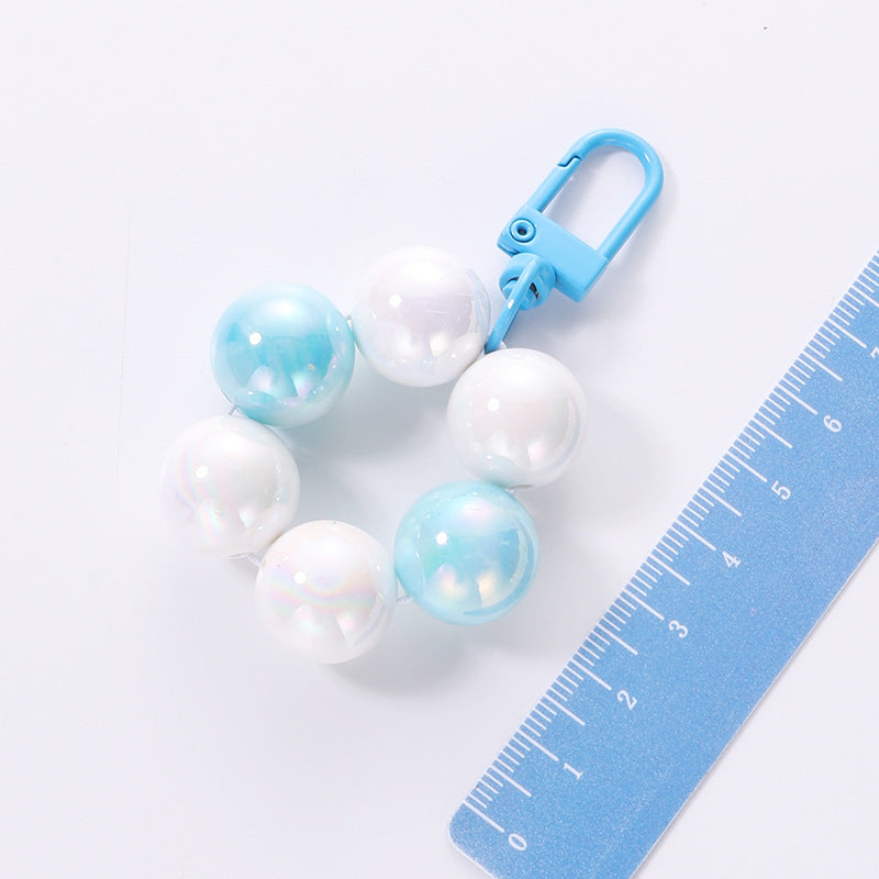 Wholesale Colored Acrylic Beaded Keychain Bag Hanging Accessories ACC-KC-HuiMei013