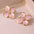 Wholesale  Retro Palace Flower Glaze Four-petal Flower Stainless Steel Earrings