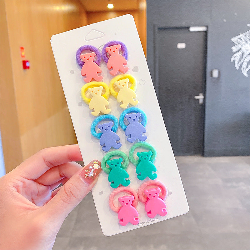 Wholesale 12pcs Children's Cartoon Hair Tie Set Kids Hair Scrunchies ACC-HS-Xinan002