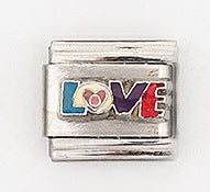 Wholesale Stainless Steel Italian Charm Bracelet Love Letter DIY Elastic Band Unisex Everyday Jewelry Accessory