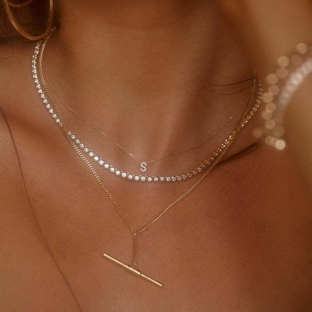 Wholesale Irregular Line Necklace Stainless Steel 18k Gold Color Protection Necklaces