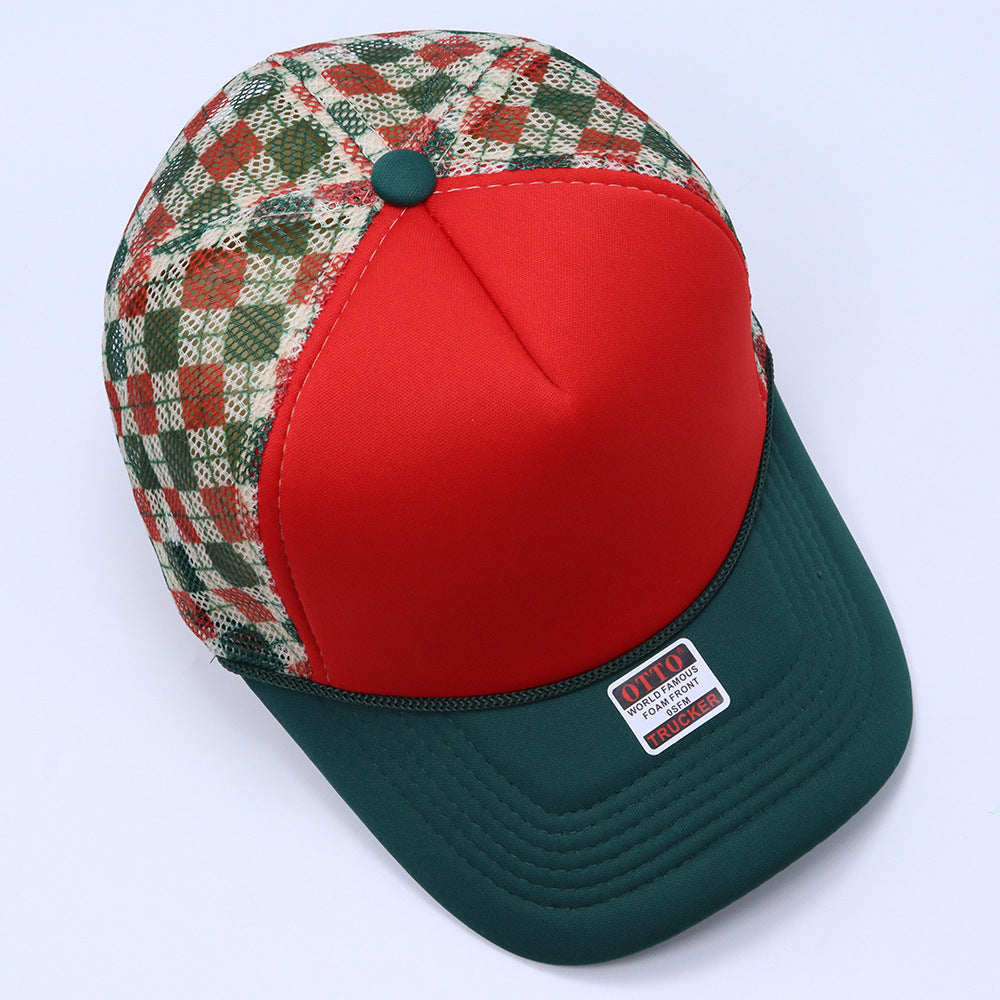 Wholesale Pink Plaid Cow Print Baseball Cap