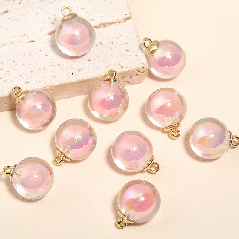 Wholesale of 50pcs/pack 16mm Coated Acrylic Hanging Beads DIY Beaded Pen Accessories ACC-BDS-BLG022