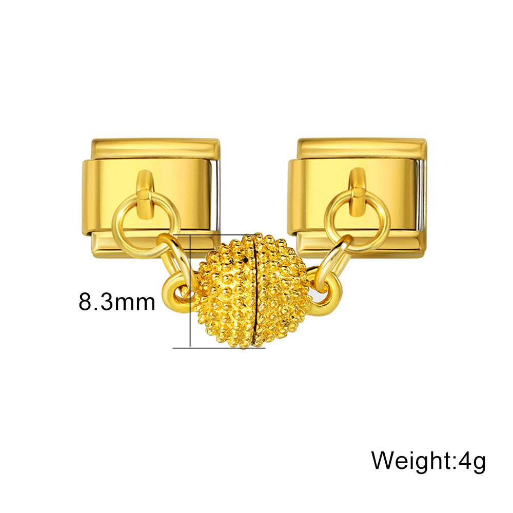 Wholesale Italian Charm Bracelet 9mm DIY Splicing Magnetic Heart Stainless Steel Composable Bracelet