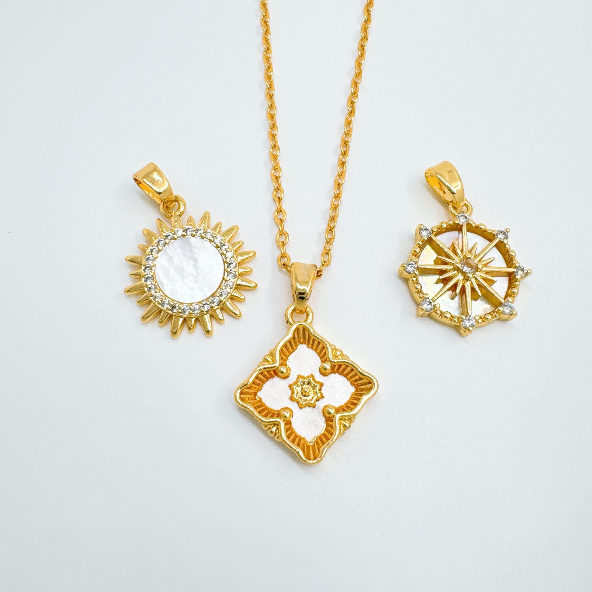 Wholesale Gold Plated Copper Minimalist Heart Cross Pendant Necklace Boutique Jewelry Gift