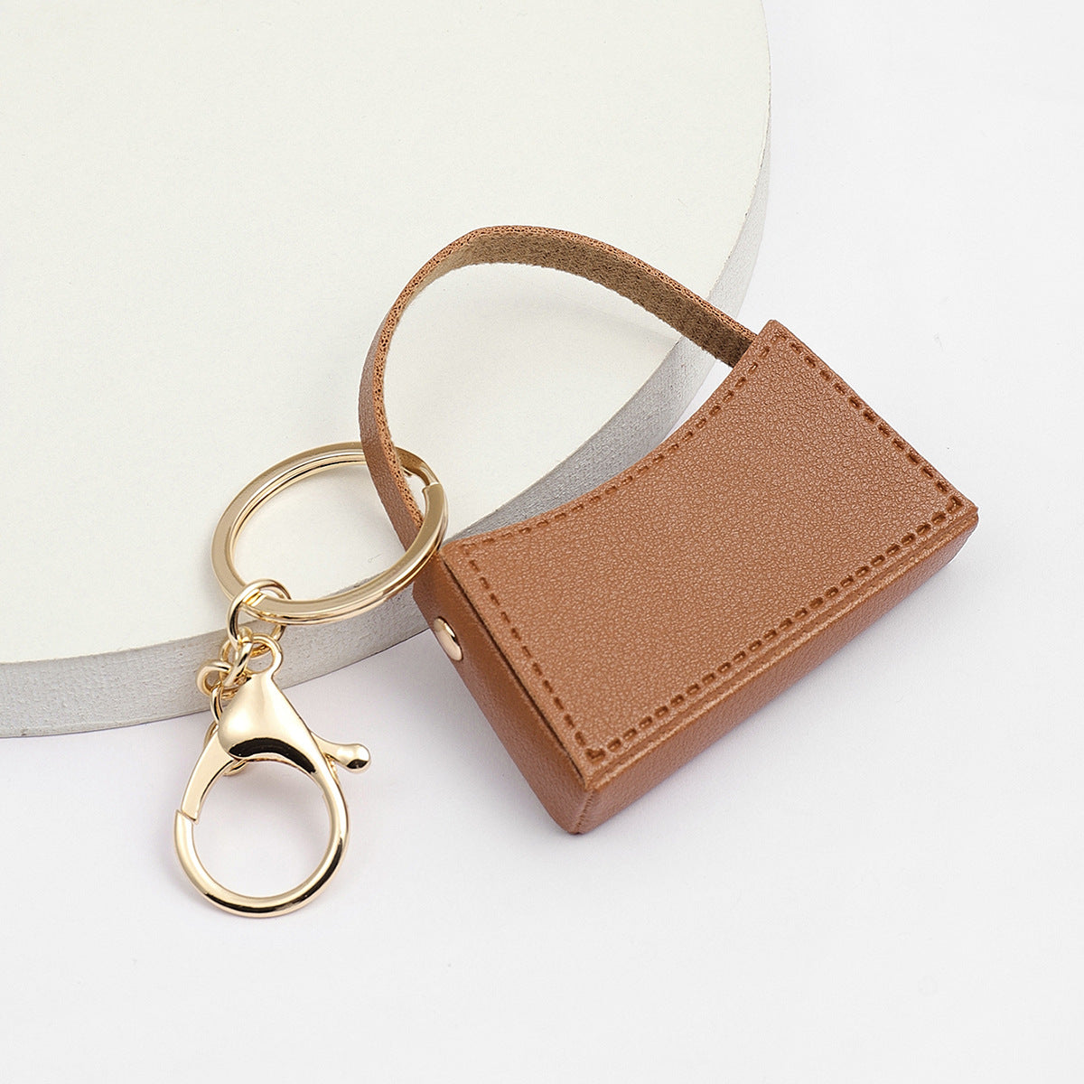 Wholesale Small Curved Bag PU Leather Keychain Pendants ACC-KC-XTZ012