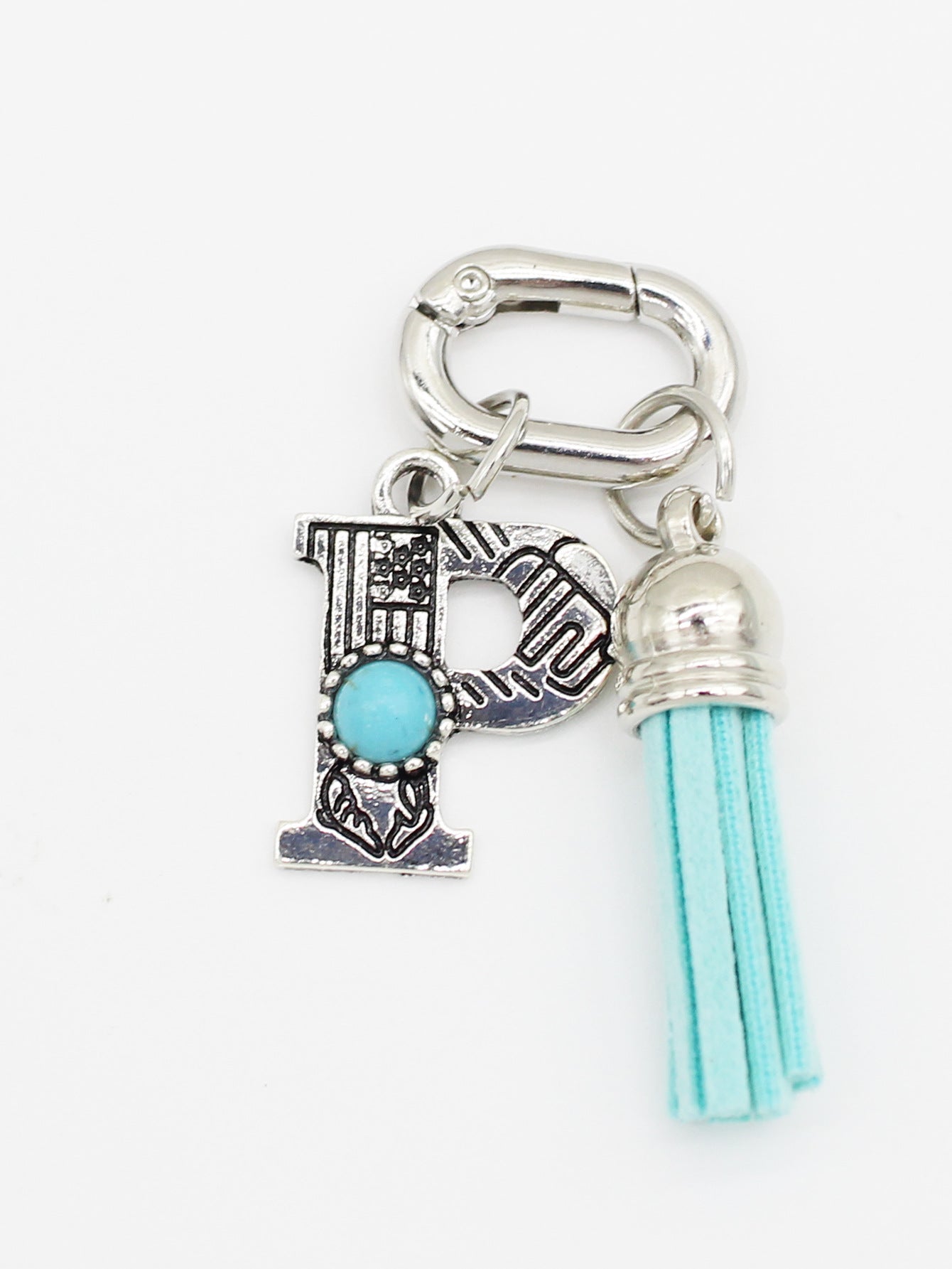 Wholesale New Ethnic Style Turquoise 26-Letter Tassel Shoe Bag Pendant Jewelry