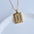 Wholesale Stainless Steel Letter Square Brand Pendant Plated 18K Necklace