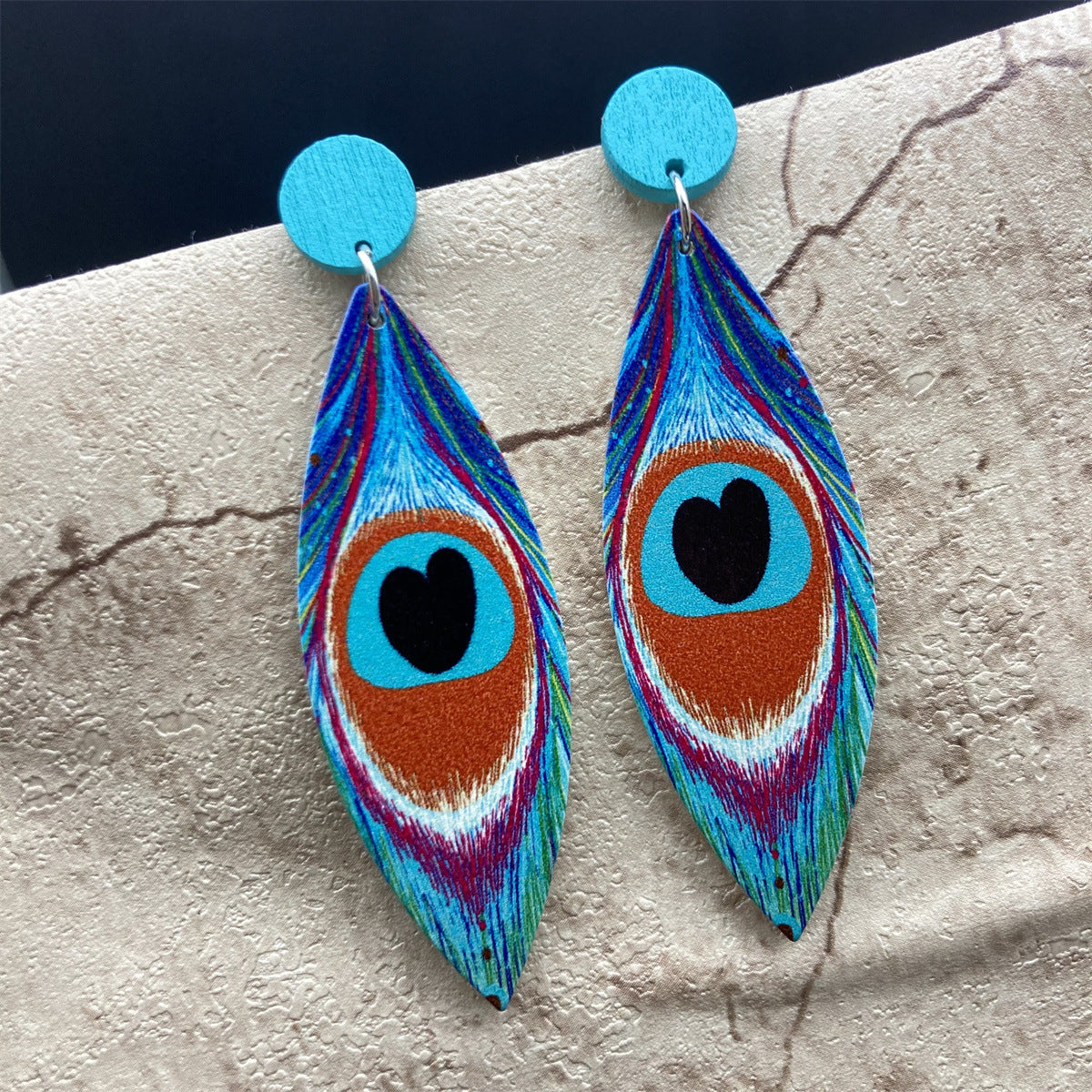 Wholesale Devil Eye Wooden Earrings ACC-ES-FX033