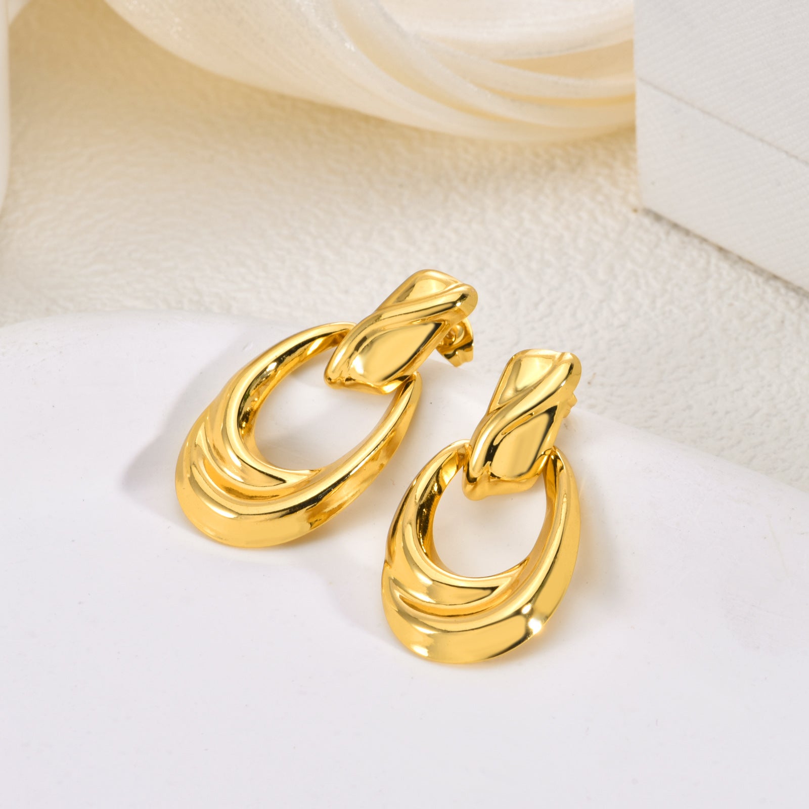 Wholesale Stainless steel gold earrings