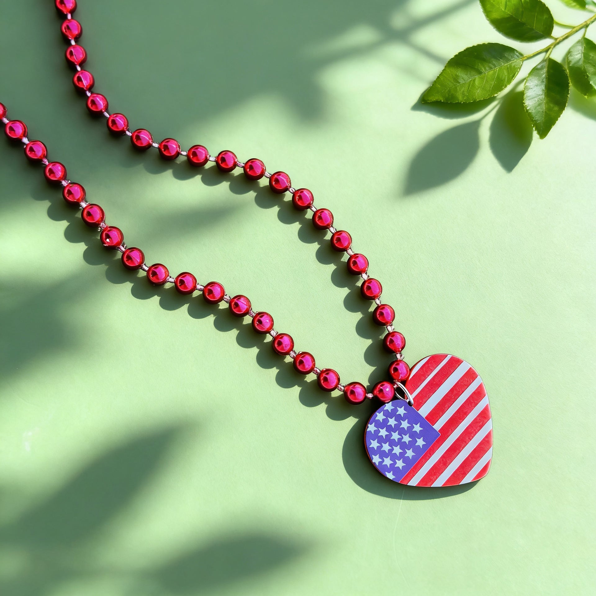 Wholesale Independence Day Acrylic Pendant Necklace — Long-Length