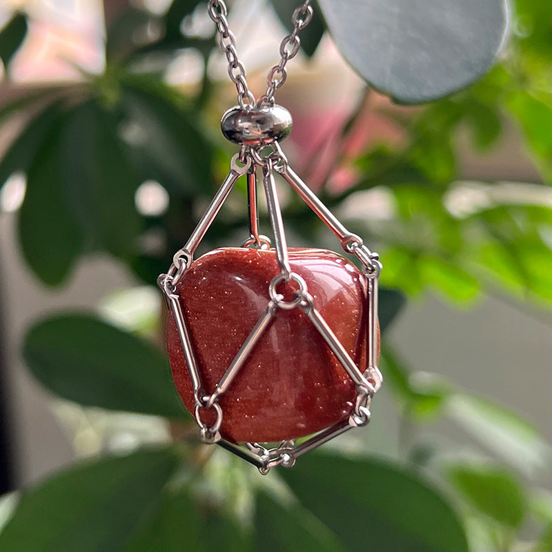 Wholesale Natural Crystal Raw Stone Necklace  Pendant