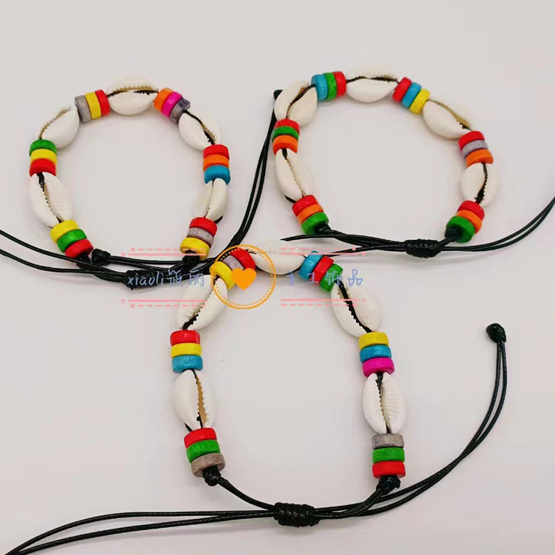 Wholesale Boho Style Shell Braided Natural Shell Hand Knotted Bracelet Rope Beaded Bracelets ACC-BT-Youl004