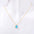 Wholesale Titanium steel pear-shaped water drop zircon 12th birthday stone birthstone necklace