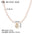 Wholesale 12 constellation stainless steel plated 18k gold white seashells pearl light luxury necklace