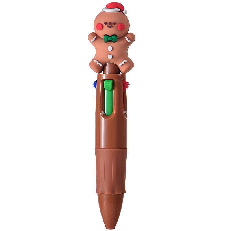 Wholesale Cute cartoon Christmas four-color ballpoint pen