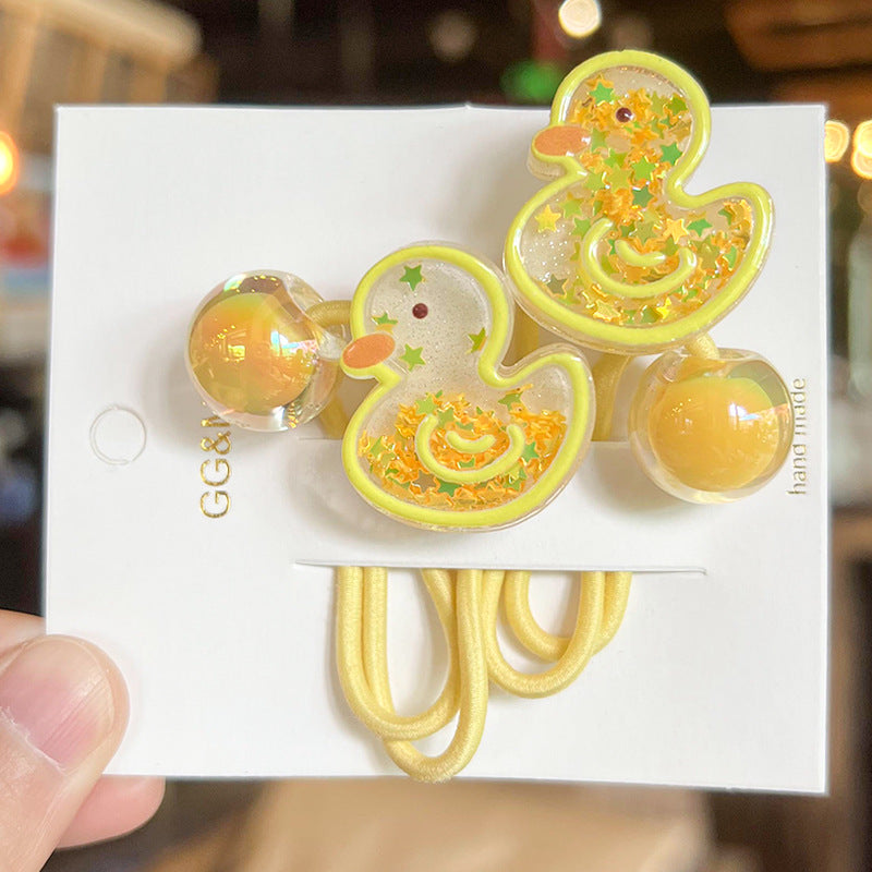 Wholesale children's cute winding belt cartoon hair rope