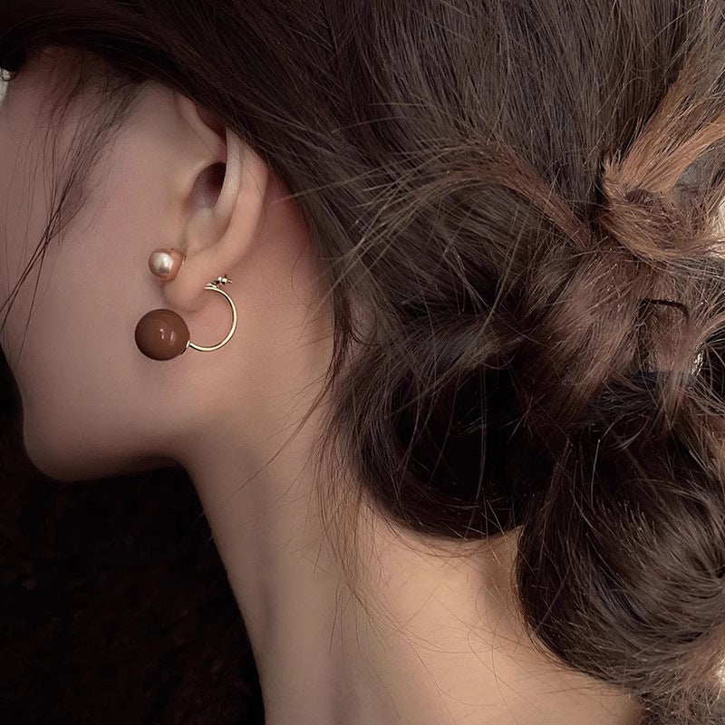 Wholesale Vintage brown  Ball Earrings