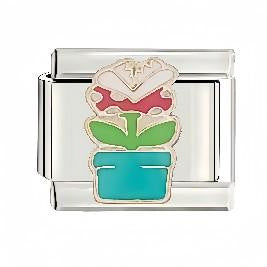 Wholesale  Italian Charm Starter Bracelets DIY square Single Section Creative Stainless Steel Composable Bracelet