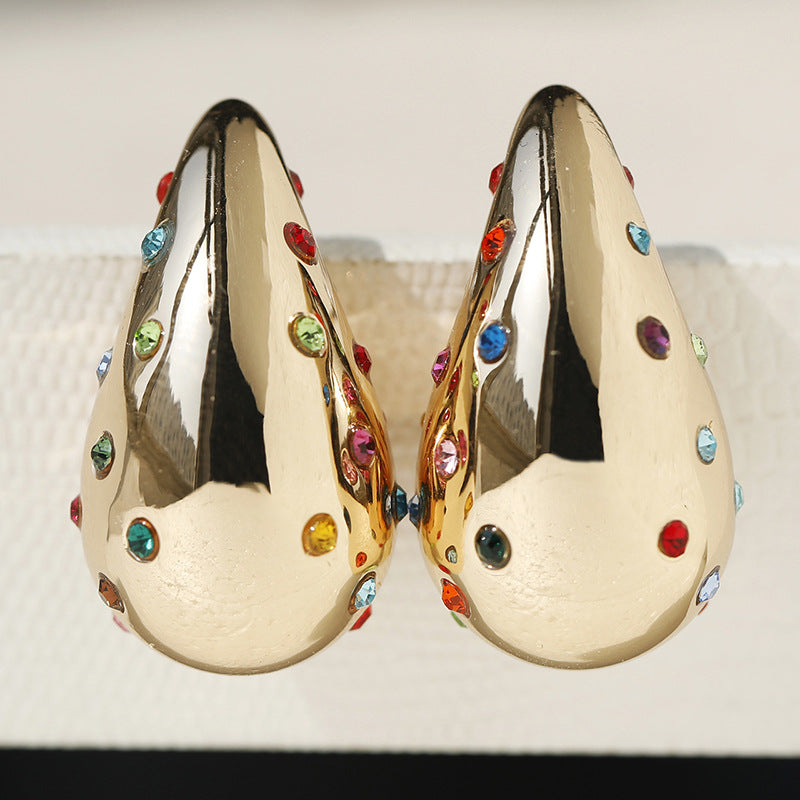 Wholesale Retro Comma Teardrop Punk Style Earrings Glossy Water Drop Earrings Vintage Earrings Acrylic Earrings ACC-ES-Yuchen008