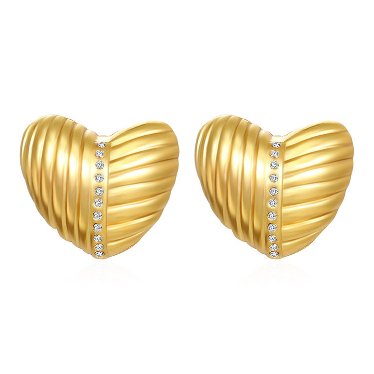 Wholesale  sticky diamond stainless steel earrings