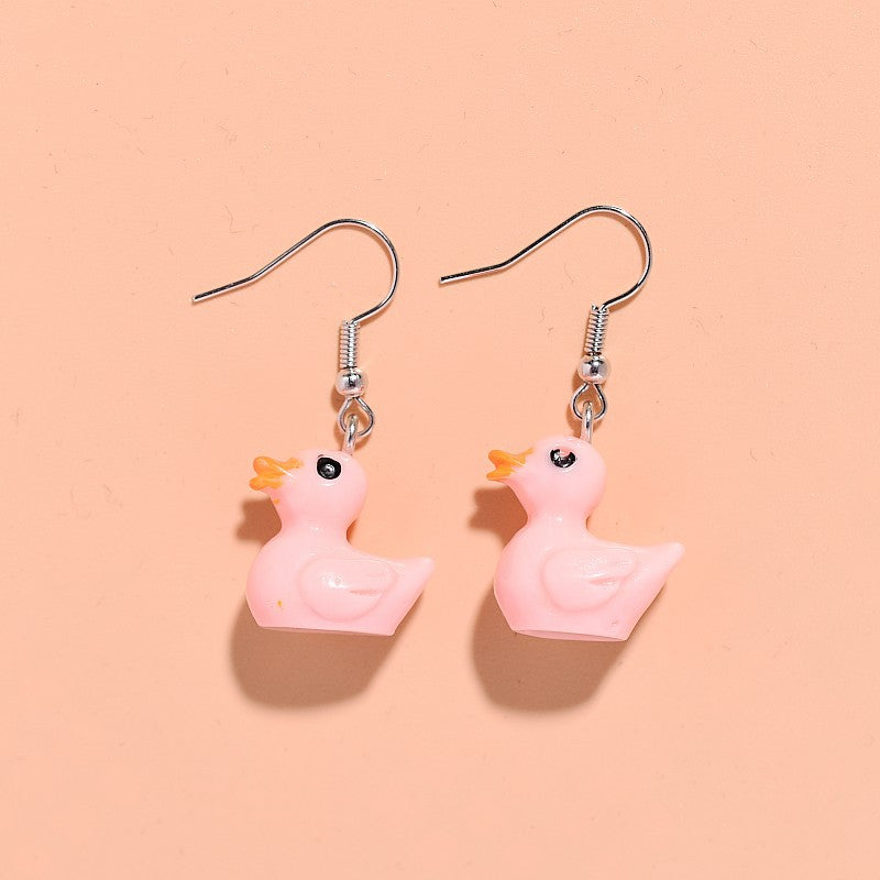 Wholesale Cute Three-dimensional Little Yellow Duck Earrings ACC-ES-Xunt005
