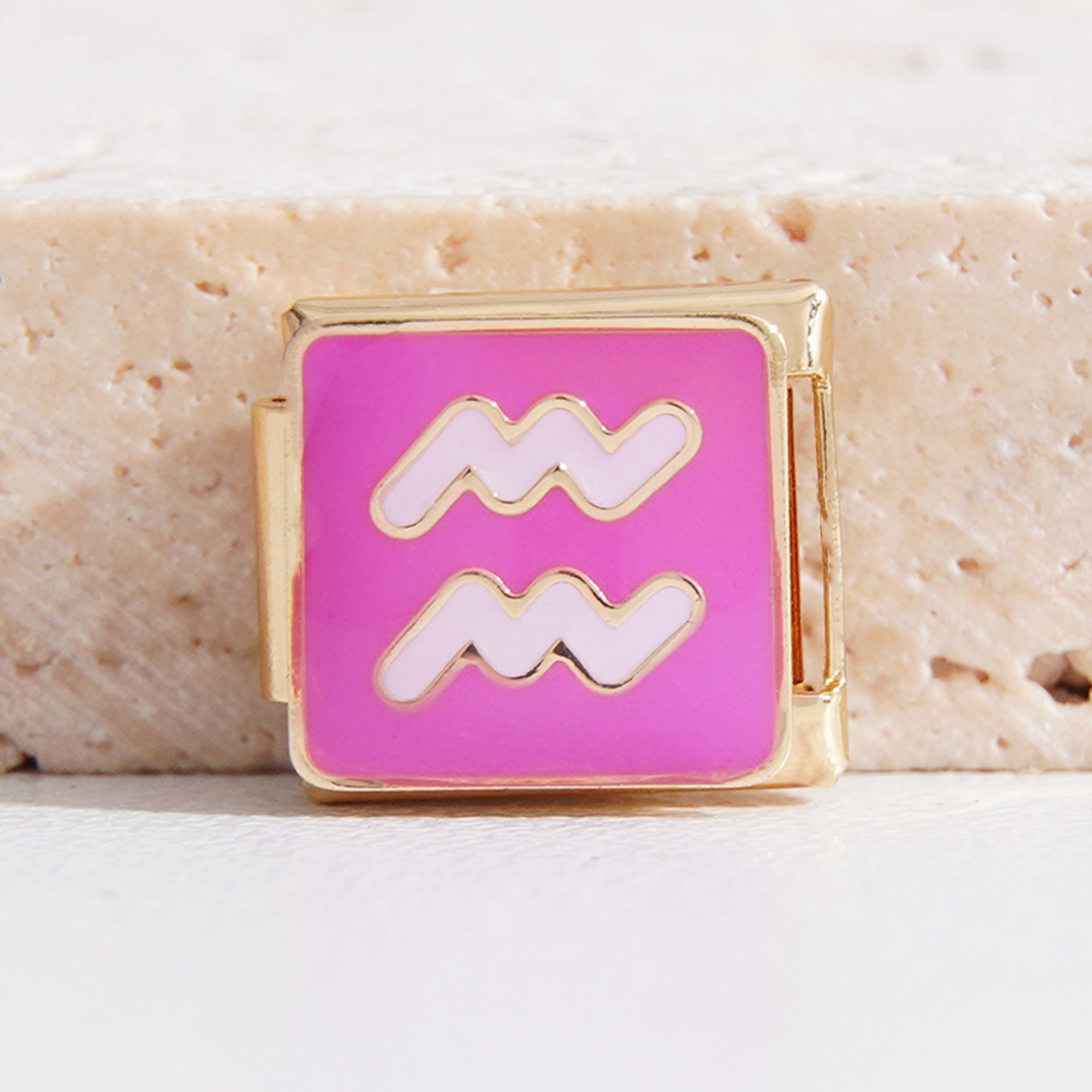 Wholesale   9mm Italian Charm Starter Bracelets DIY square Single Section Creative Stainless Steel Composable Bracelet