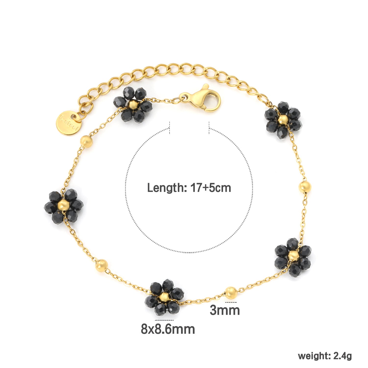 Wholesale Stainless Steel Colorful Pearl and Flower Clavicle Necklace