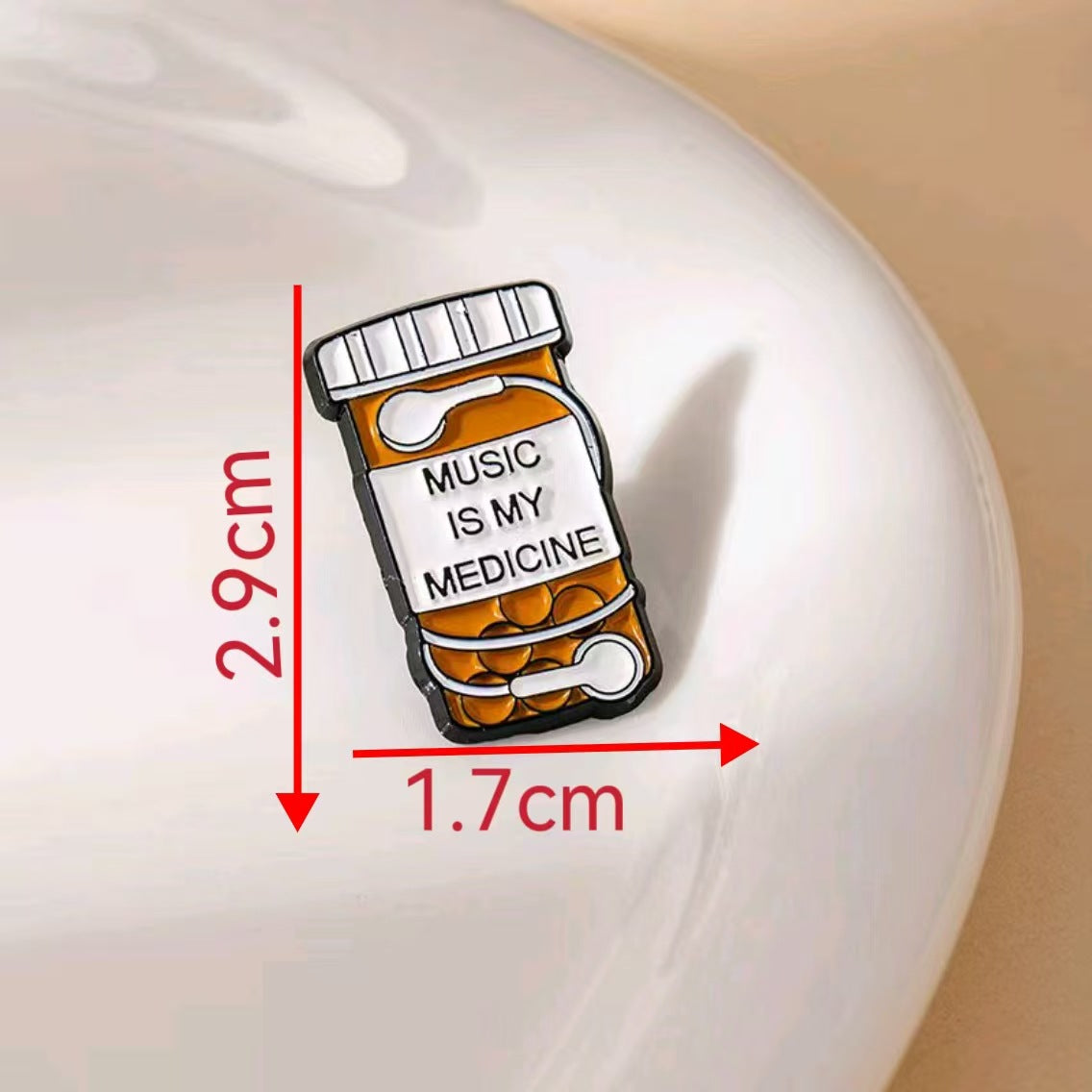 Wholesale Music brooch free dream geometric shape and headphone badge for clothing and accessories