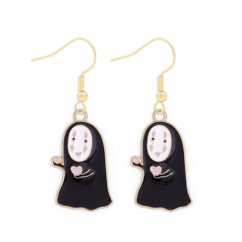 Wholesale Halloween Alloy Oil Drop Horror Pirate Skull Pumpkin Earrings ACC-ES-BinLi008