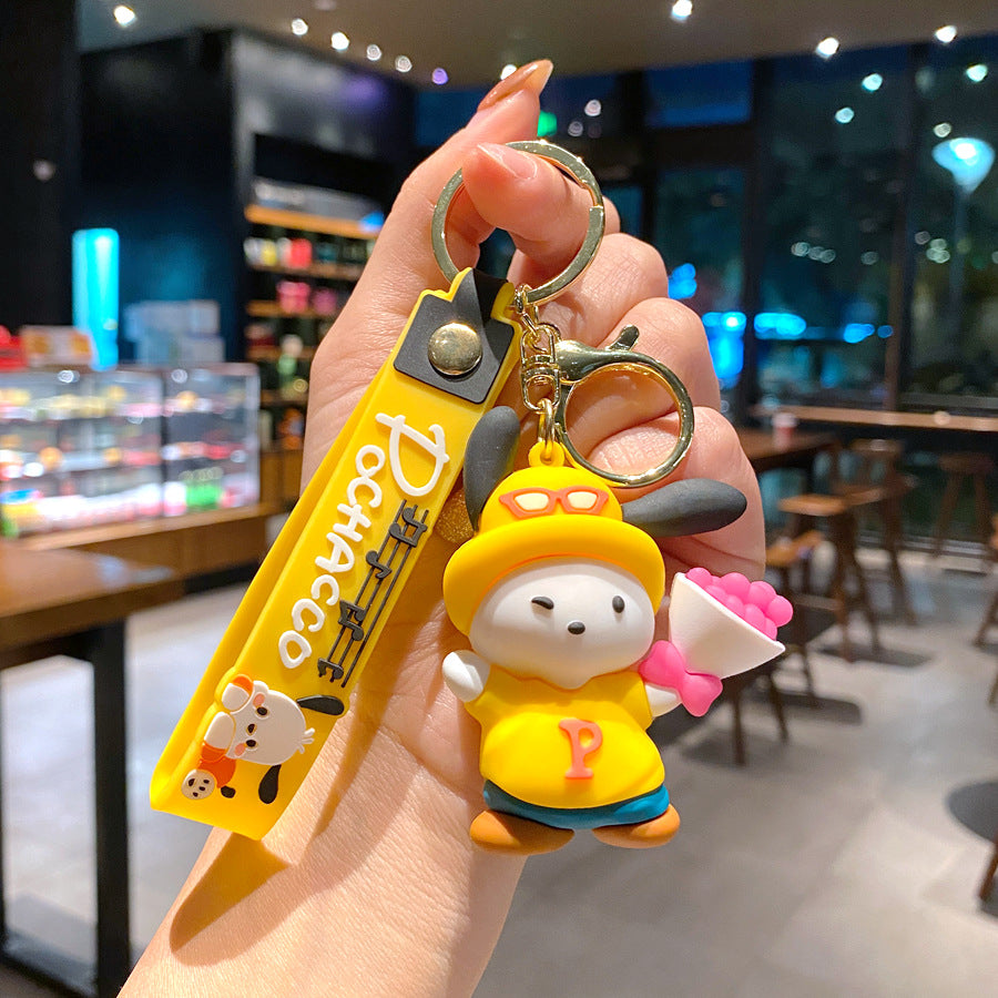 Wholesale Cartoon Puppy PVC Soft Glue Cute Keychain ACC-KC-XinShu017