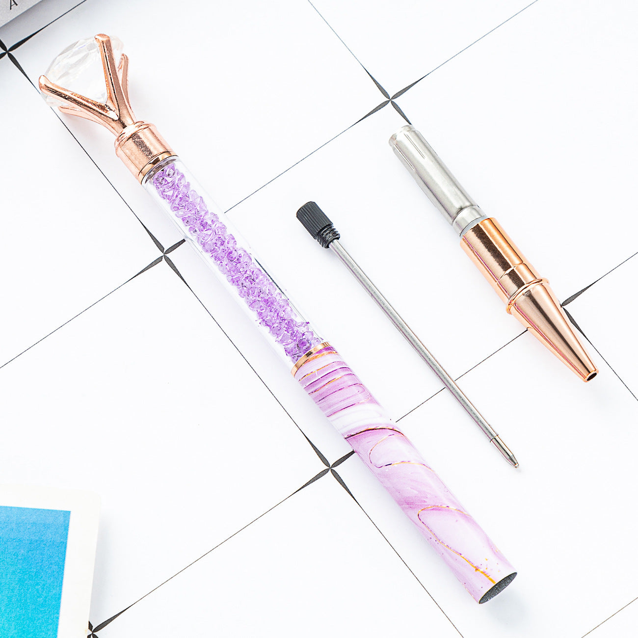 Wholesale Marbled Diamond Crystal Pen