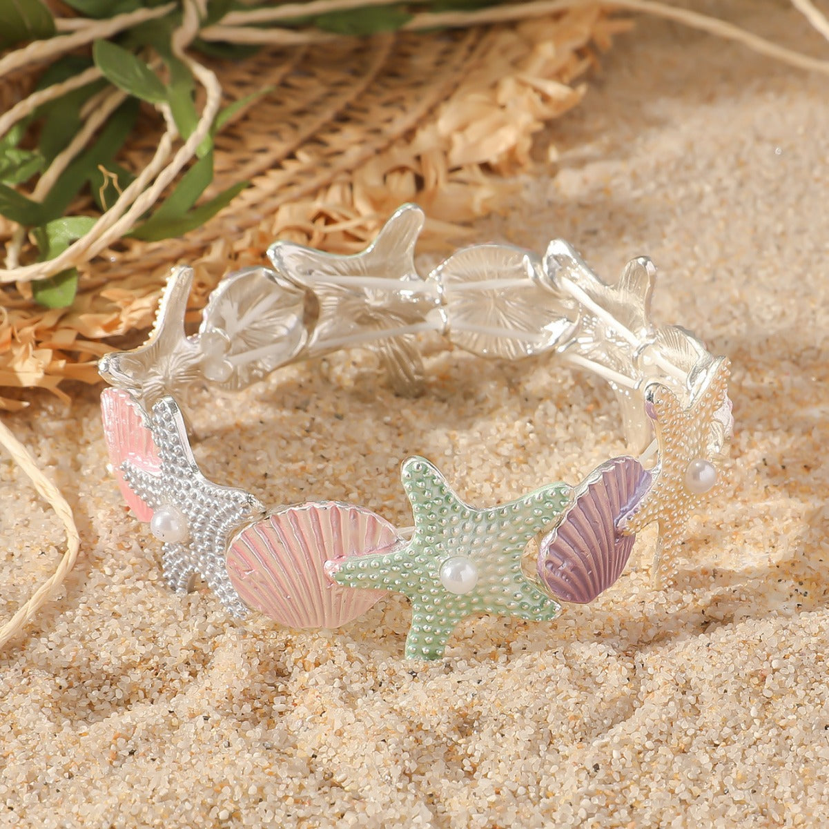 Wholesale Beach Vacation Style Starfish Shell Bracelet for Women,  Versatile High-End Creative Elegant Bracelet