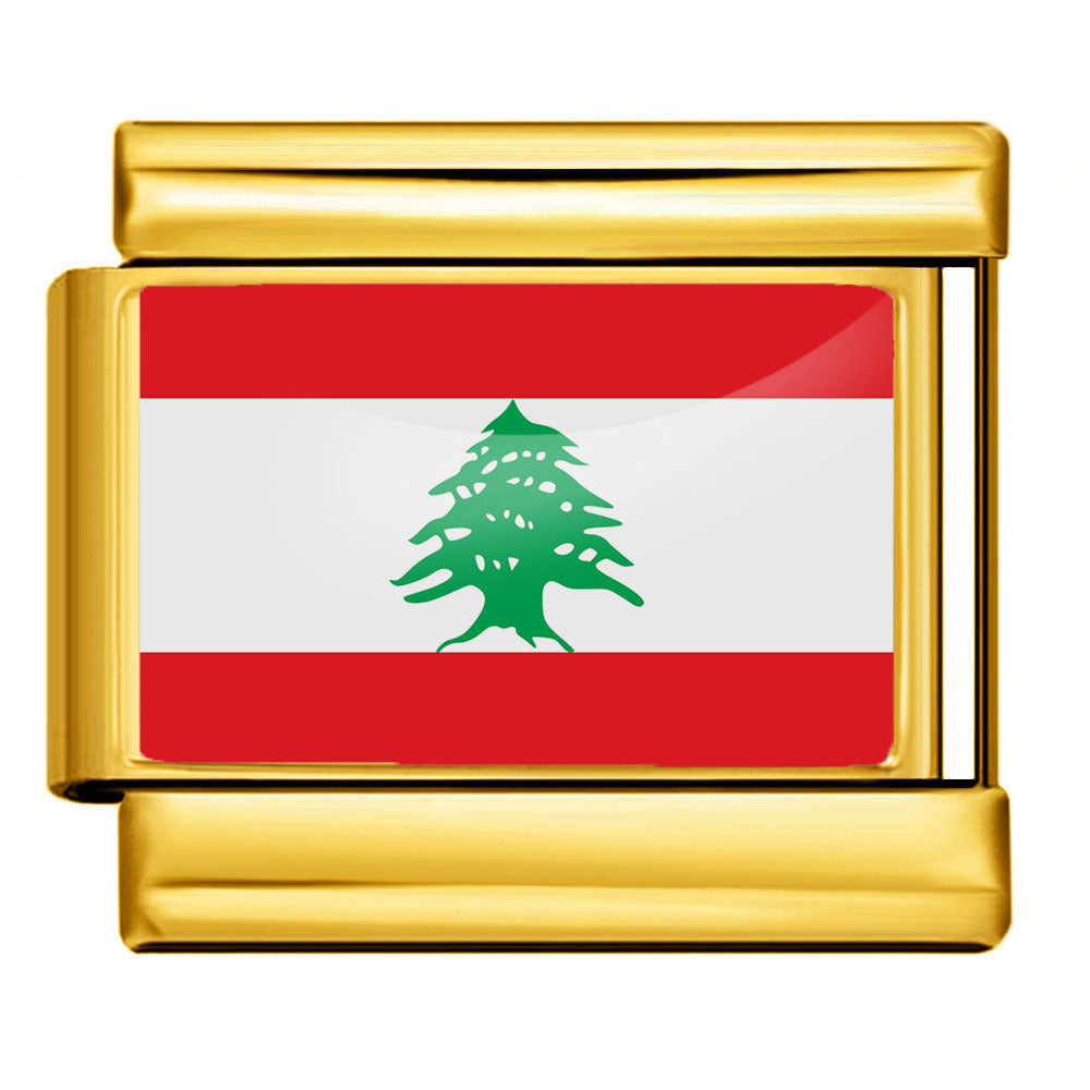 Wholesale Golden World Flag Photo Epoxy Italian Module Bracelet DIY Stainless Steel Elastic Strap Chain Bracelet