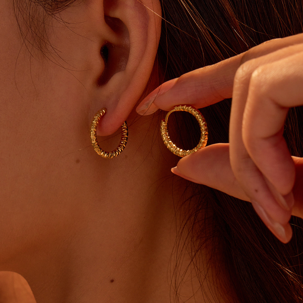 Wholesale Gold and Silver Color Matching Earrings Stainless Steel Earrings