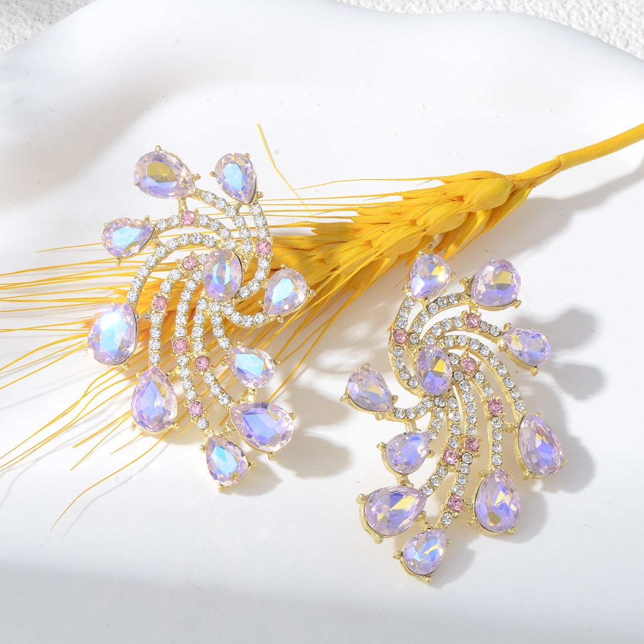 Wholesale Geometric Alloy Water Drop Fantasy Earrings ACC-ES-YiN008