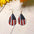 Wholesale Flag Earrings Independence Day Acrylic Wood Stitching Earrings