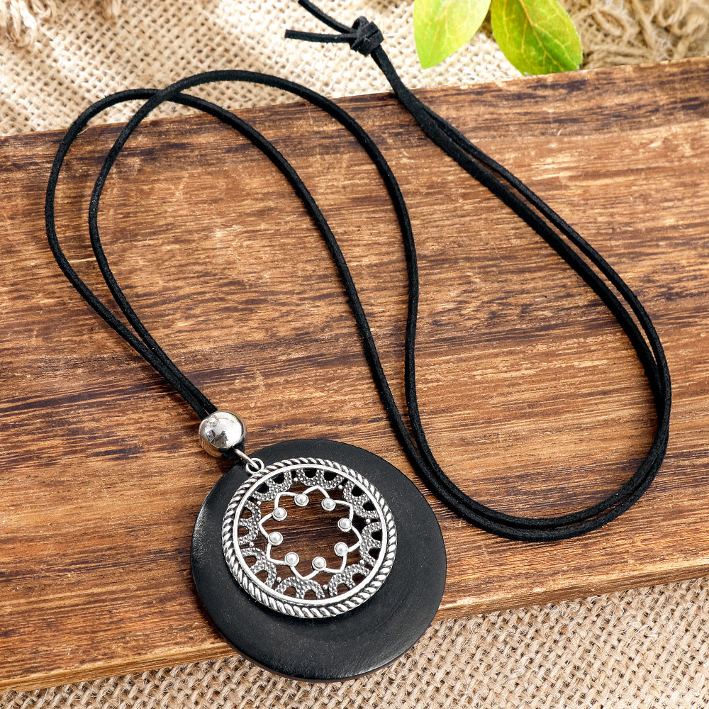 Wholesale Ethnic Style Long Sweater Chain Necklace Retro Artistic Fashion Jewelry Gift