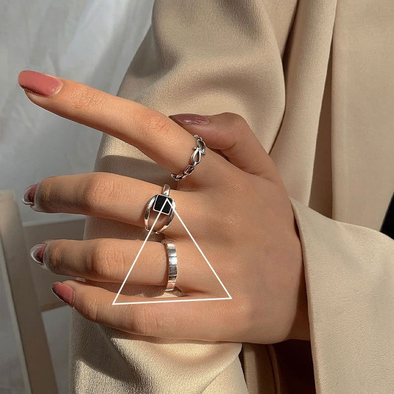 Wholesale Wave Letters 925 Sterling Silver Open Index Finger Ring ACC-RS-YaoFeng004