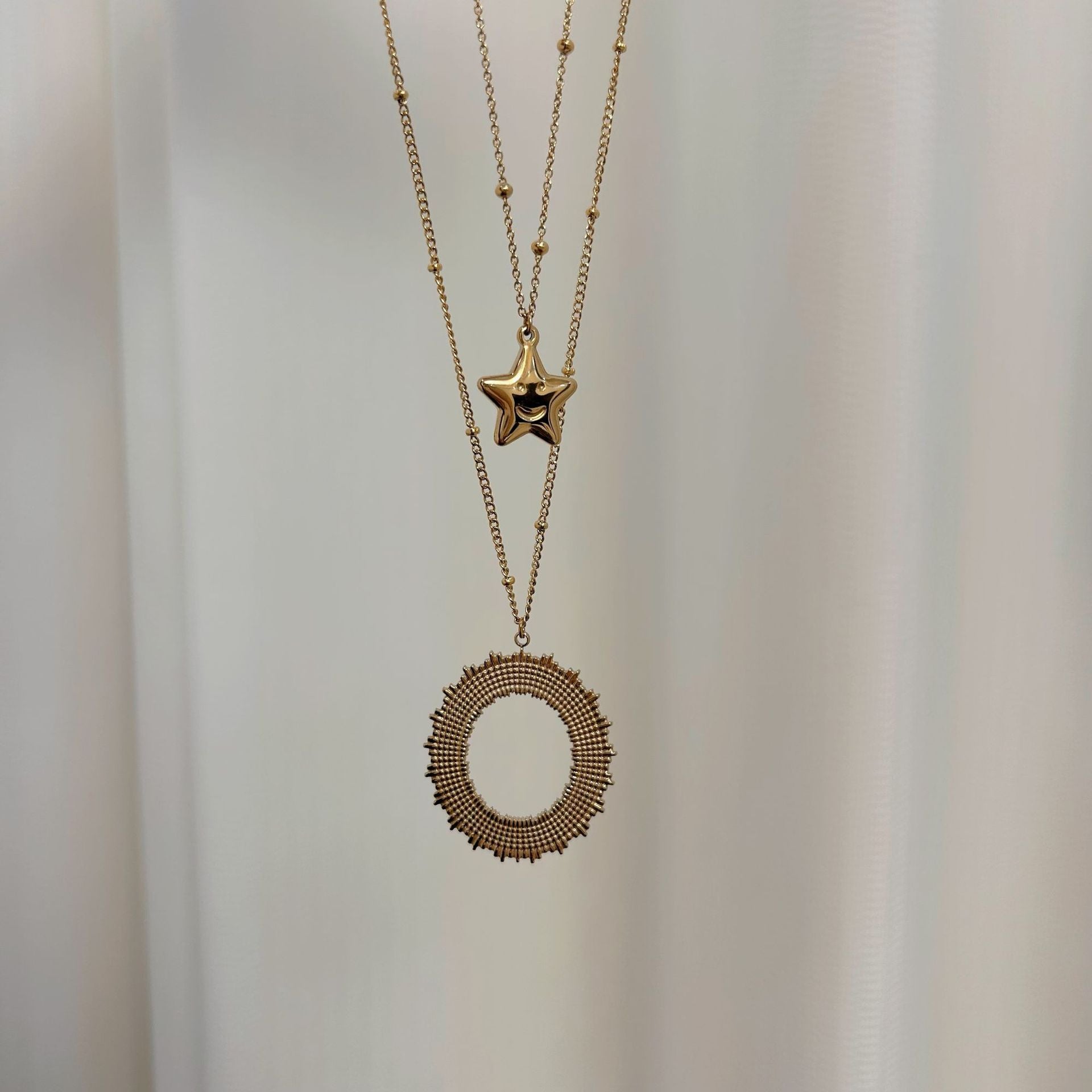 Wholesale Stainless Steel Geometric Pendant Necklace