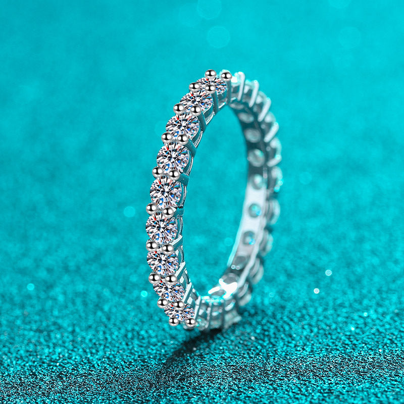 Wholesale 925 Sterling Silver Hand Jewelry for Women Pt950 Gold Plated Moissanite Ring ACC-RS-XinDeyi002