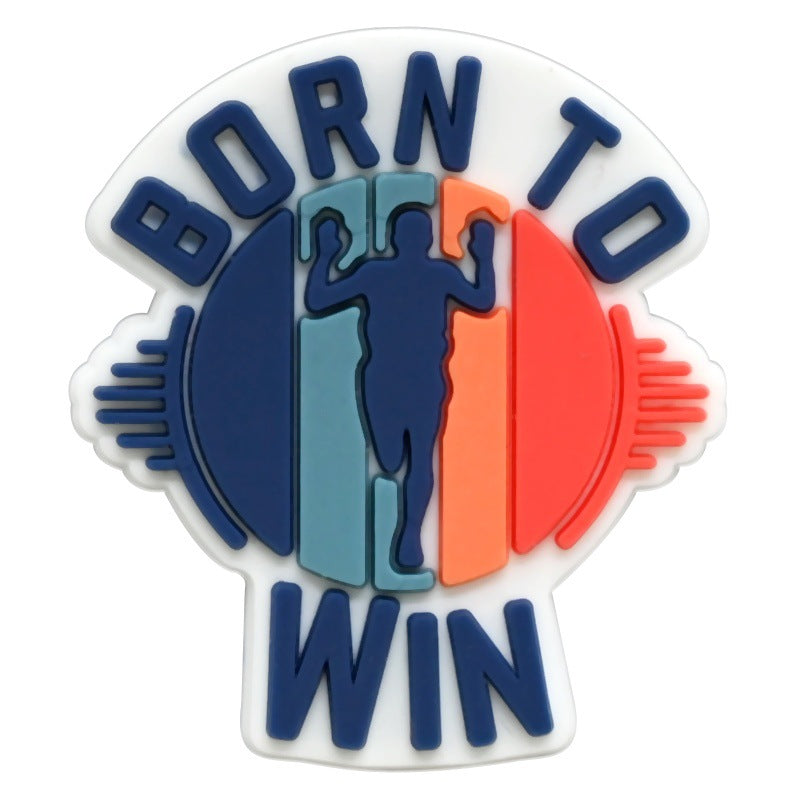 Decorazione casuale all'ingrosso della fibbia della scarpa in gomma morbida del PVC di serie di maratona da 100 pezzi