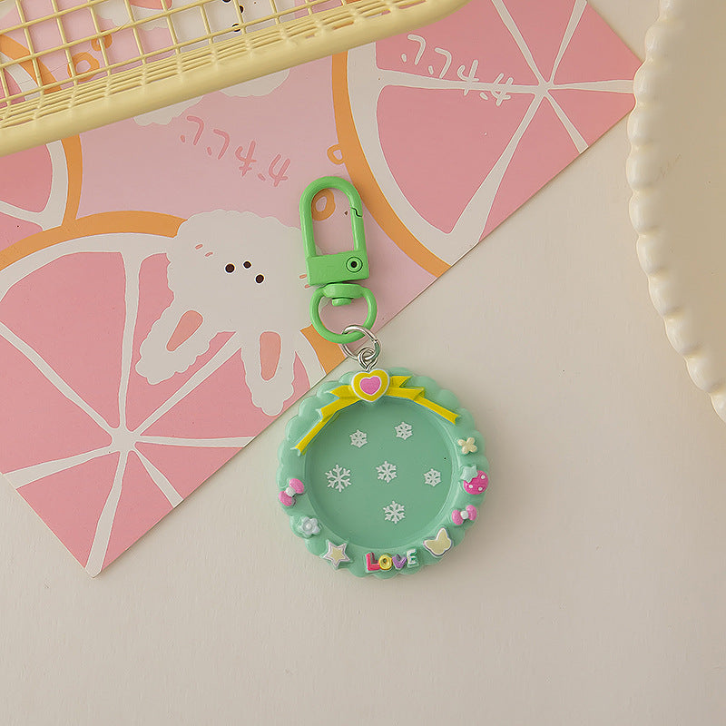 Wholesale Macaron Color Cartoon Luminous Photo Frame Keychain