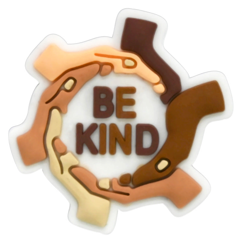 Wholesale Random 100pcs Cartoon Letter PVC Soft Rubber Shoe Buckle Decoration ACC-SC-RYY064