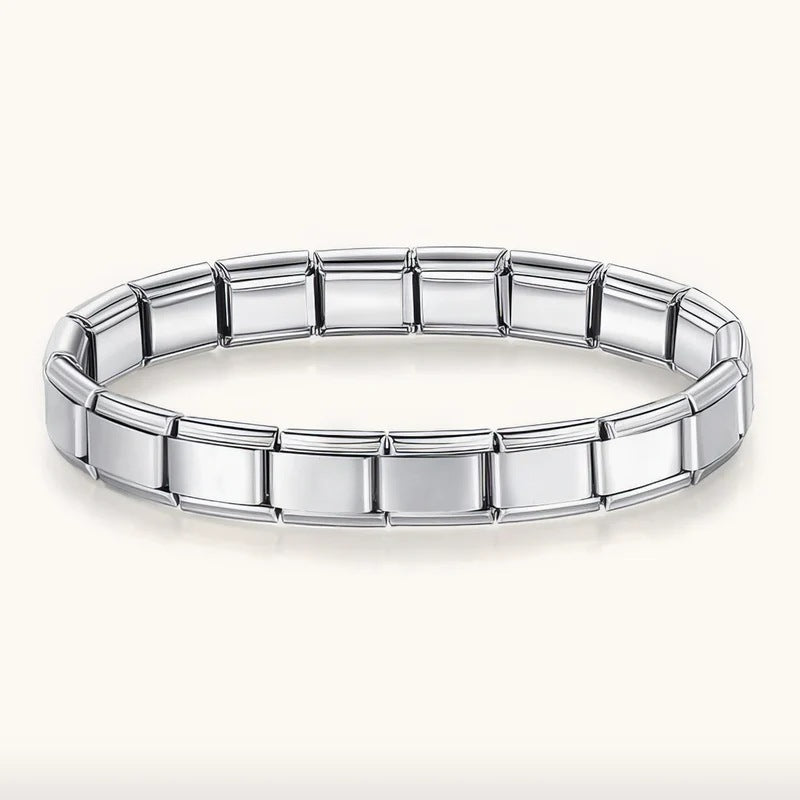 Wholesale Stylish Stainless Steel Italian Evil Eye Module Bracelet - Fashion Accessory Resale